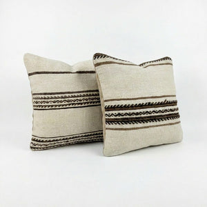 Turkish Kilim Pillow Cover Set of 2 | 19'' x 19'' - right angle