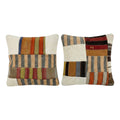 Turkish Kilim Pillow Cover Set of 2 | 19'' x 20'' - front view