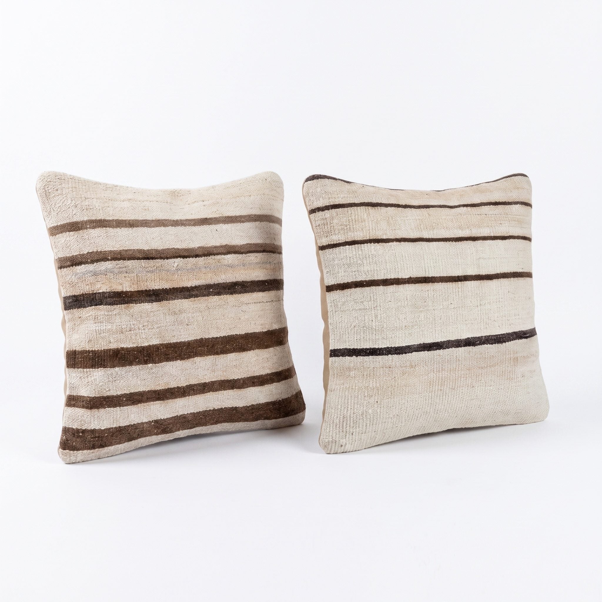 Turkish Kilim Pillow Cover Set of 2 | 19'' x 20'' - left angle