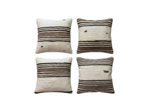 Turkish Kilim Pillow Cover Set of 4 | 23'' x 23'' - front view