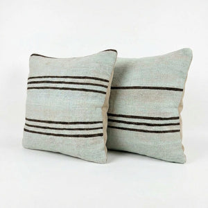Turkish Kilim Pillow Cover Set of 2 | 19'' x 19'' - left angle