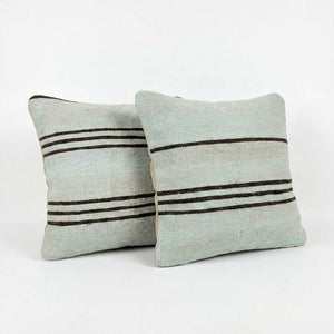 Turkish Kilim Pillow Cover Set of 2 | 19'' x 19'' - right angle