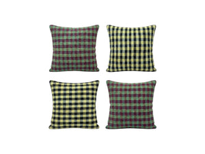 Turkish Kilim Pillow Cover Set of 4 | 16'' x 16'' - front view