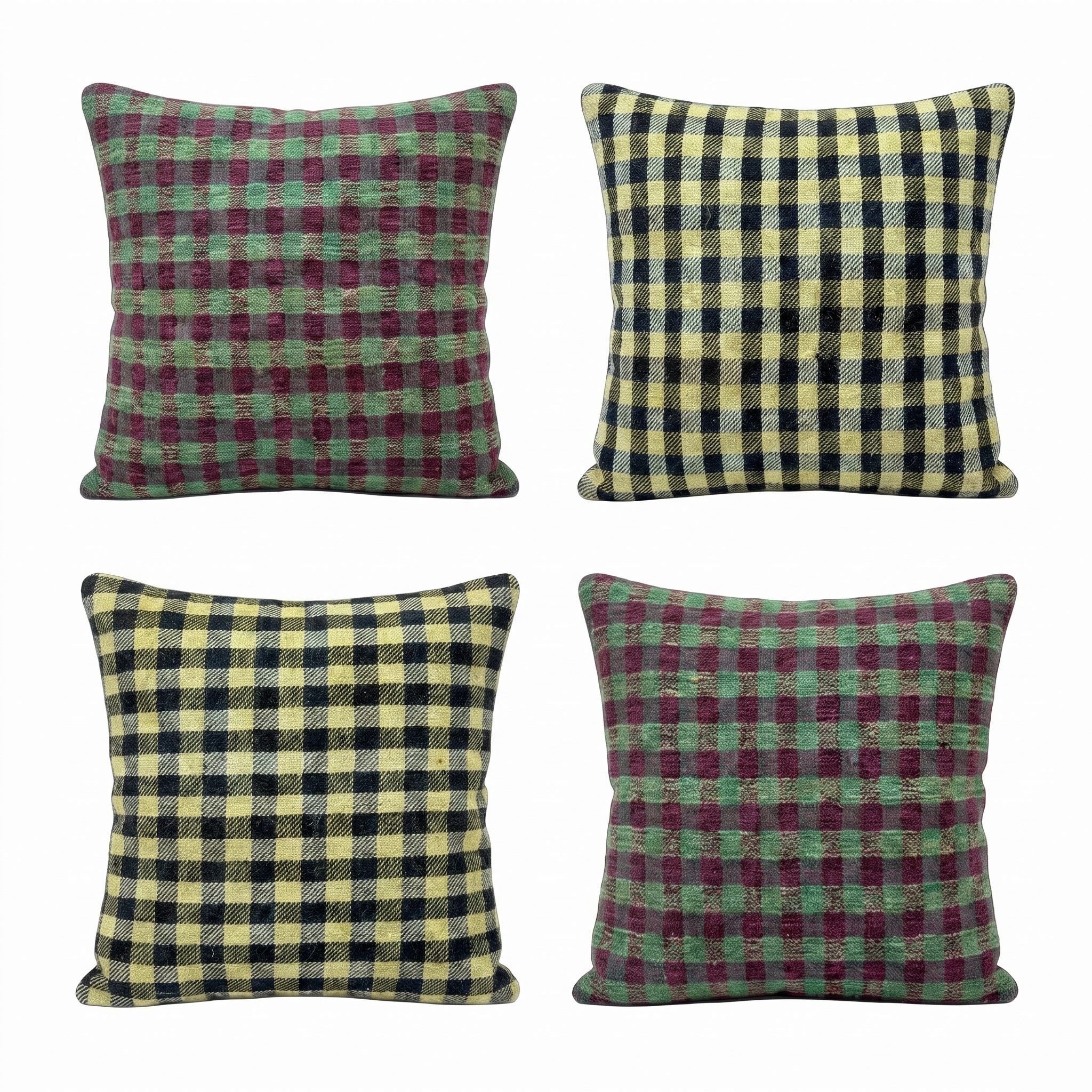 Turkish Kilim Pillow Cover Set of 4 | 16'' x 16'' - left angle