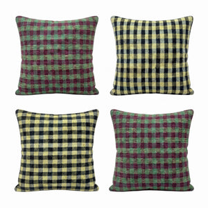 Turkish Kilim Pillow Cover Set of 4 | 16'' x 16'' - left angle