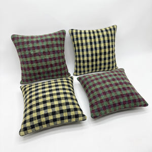 Turkish Kilim Pillow Cover Set of 4 | 16'' x 16'' - right angle