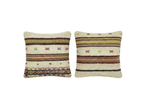 Turkish Kilim Pillow Cover Set of 2 | 20'' x 20'' - front view