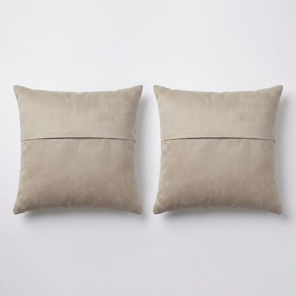 Turkish Kilim Pillow Cover Set of 2 | 20'' x 20'' - back with hidden zipper