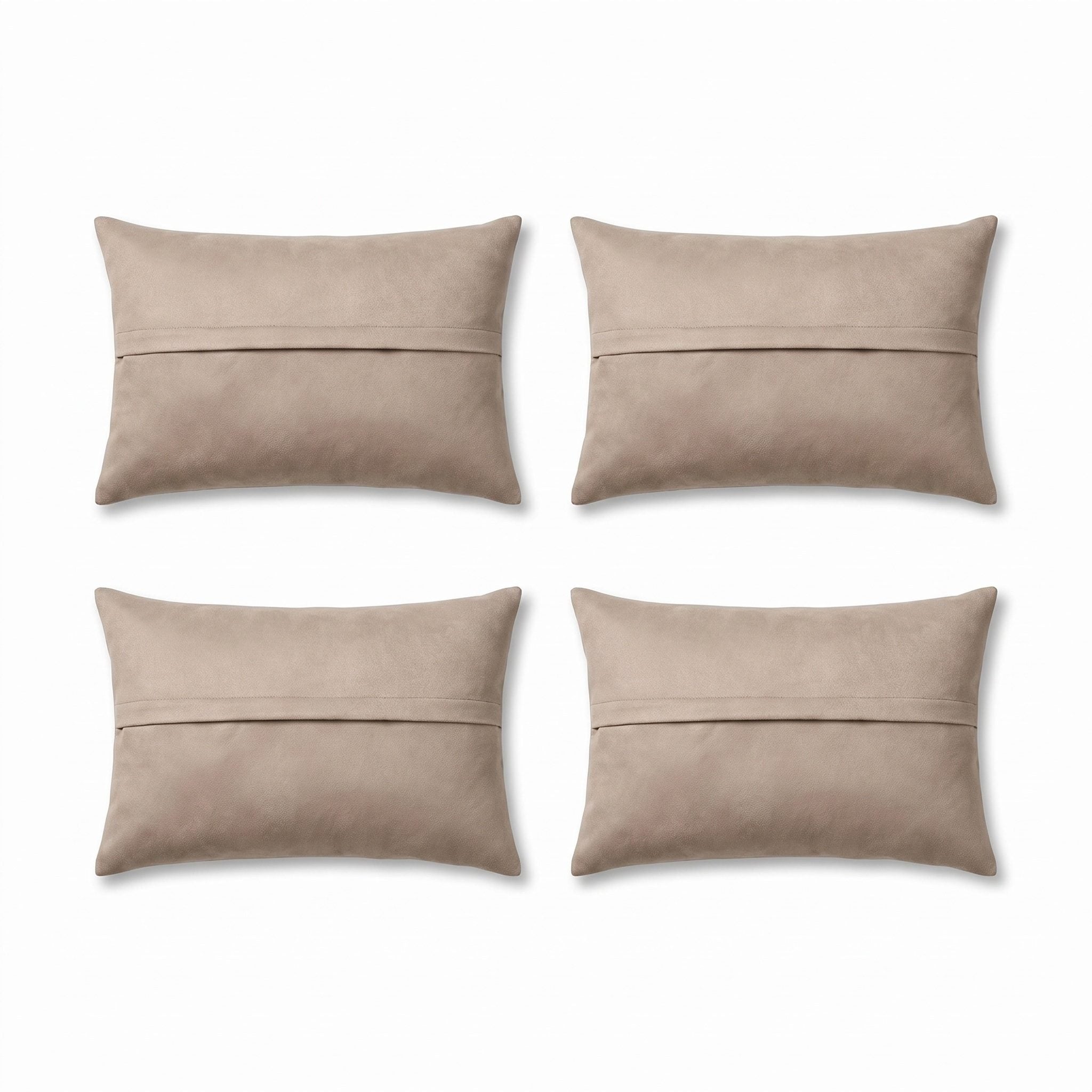 Turkish Kilim Pillow Cover Set of 4 | 16'' x 24'' - back with hidden zipper