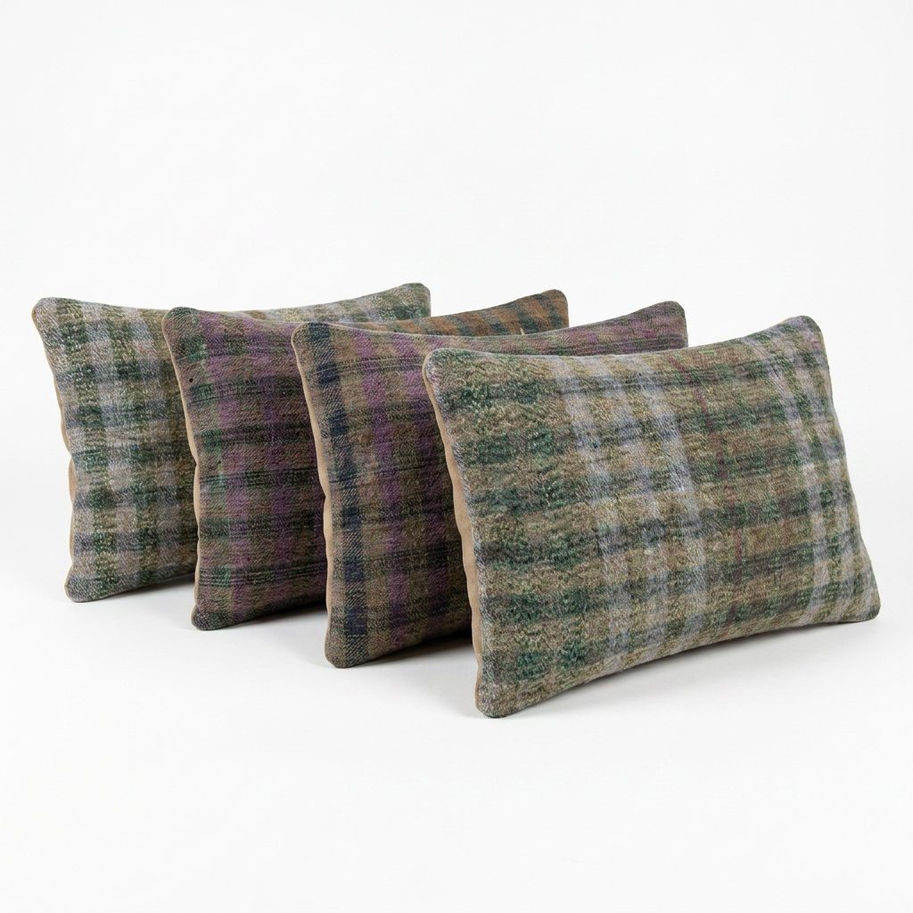 Turkish Kilim Pillow Cover Set of 4 | 16'' x 24'' - right angle