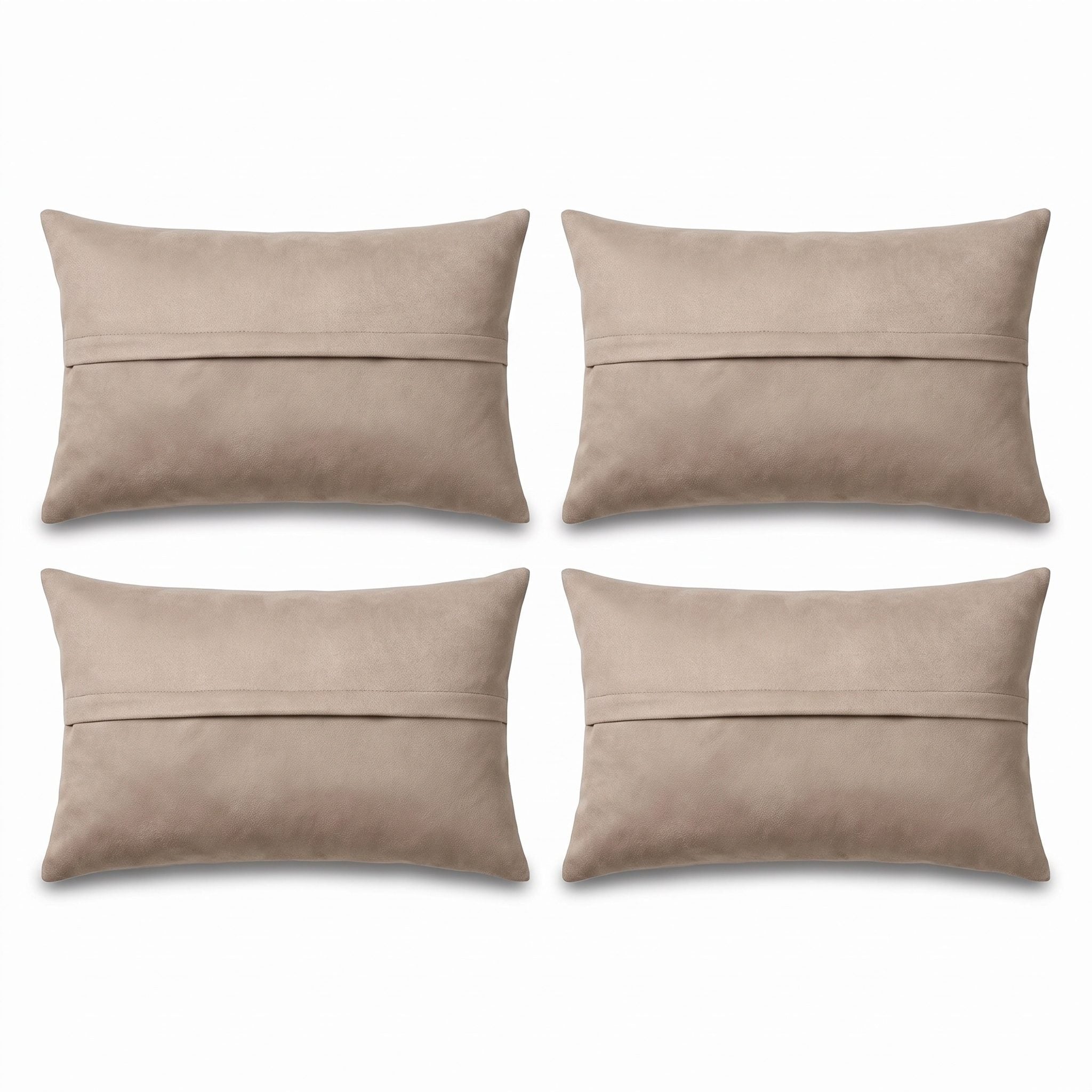 Turkish Kilim Pillow Cover Set of 4 | 16'' x 24'' - back with hidden zipper