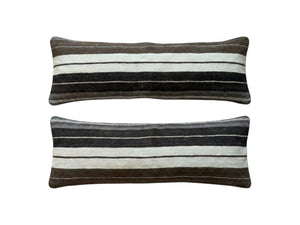 Turkish Kilim Bedding Pillow Cover Set of 2 | 16'' x 47'' - front view