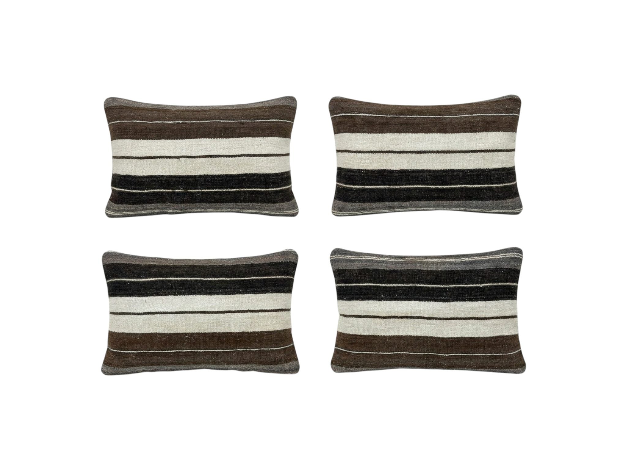 Turkish Kilim Pillow Cover Set of 4 | 16'' x 24'' - front view