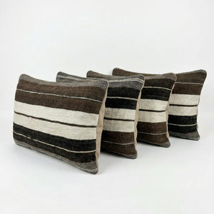 Turkish Kilim Pillow Cover Set of 4 | 16'' x 24'' - left angle