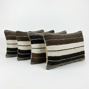 Turkish Kilim Pillow Cover Set of 4 | 16'' x 24'' - right angle