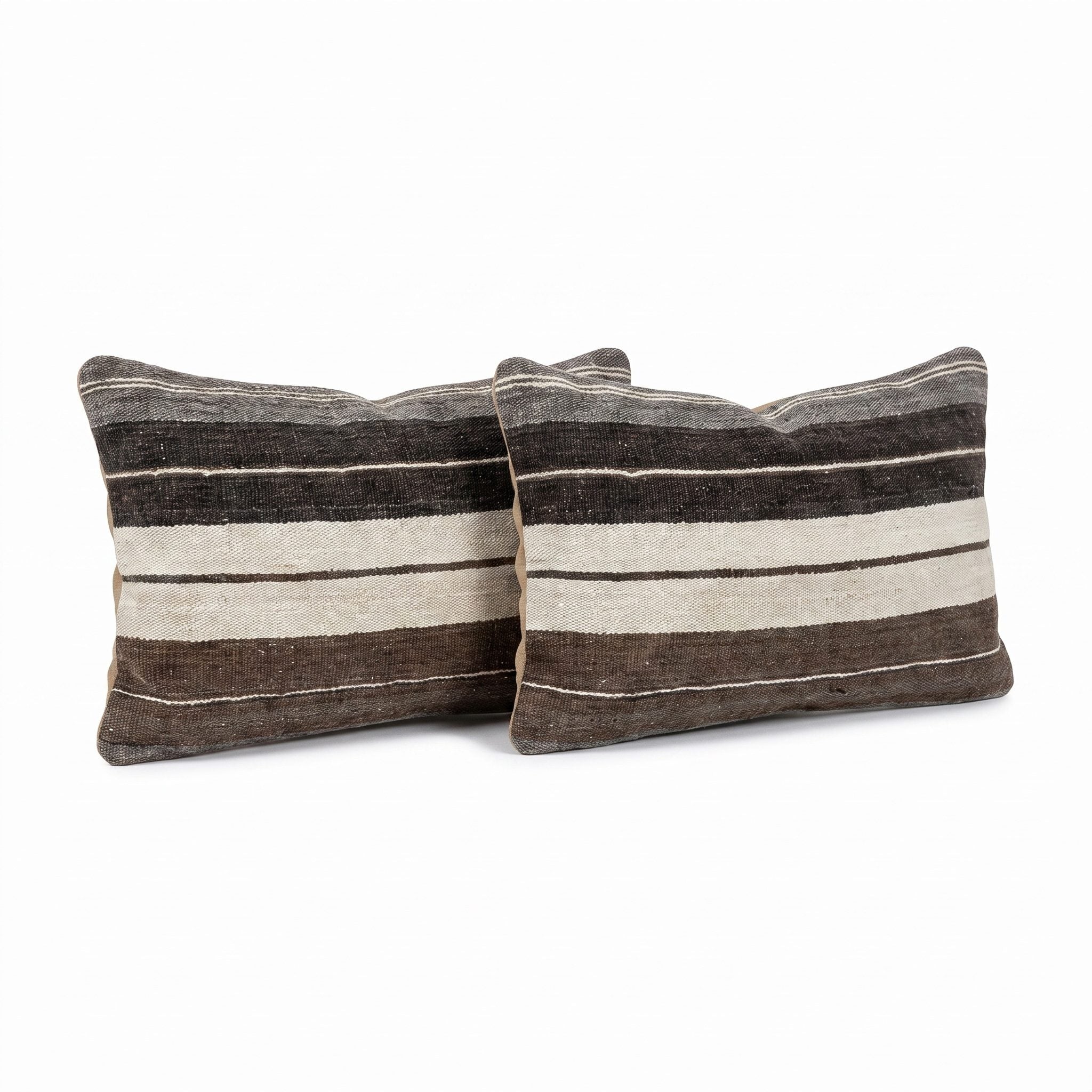 Turkish Kilim Pillow Cover Set of 2 | 16'' x 24'' - left angle