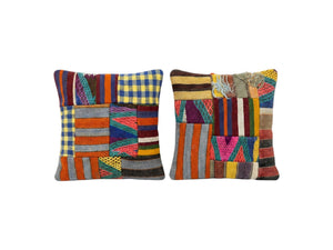 Turkish Kilim Pillow Cover Set of 2 | 20'' x 20'' - front view