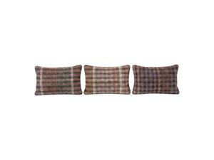 Turkish Kilim Pillow Cover Set of 3 | 16'' x 24'' - front view
