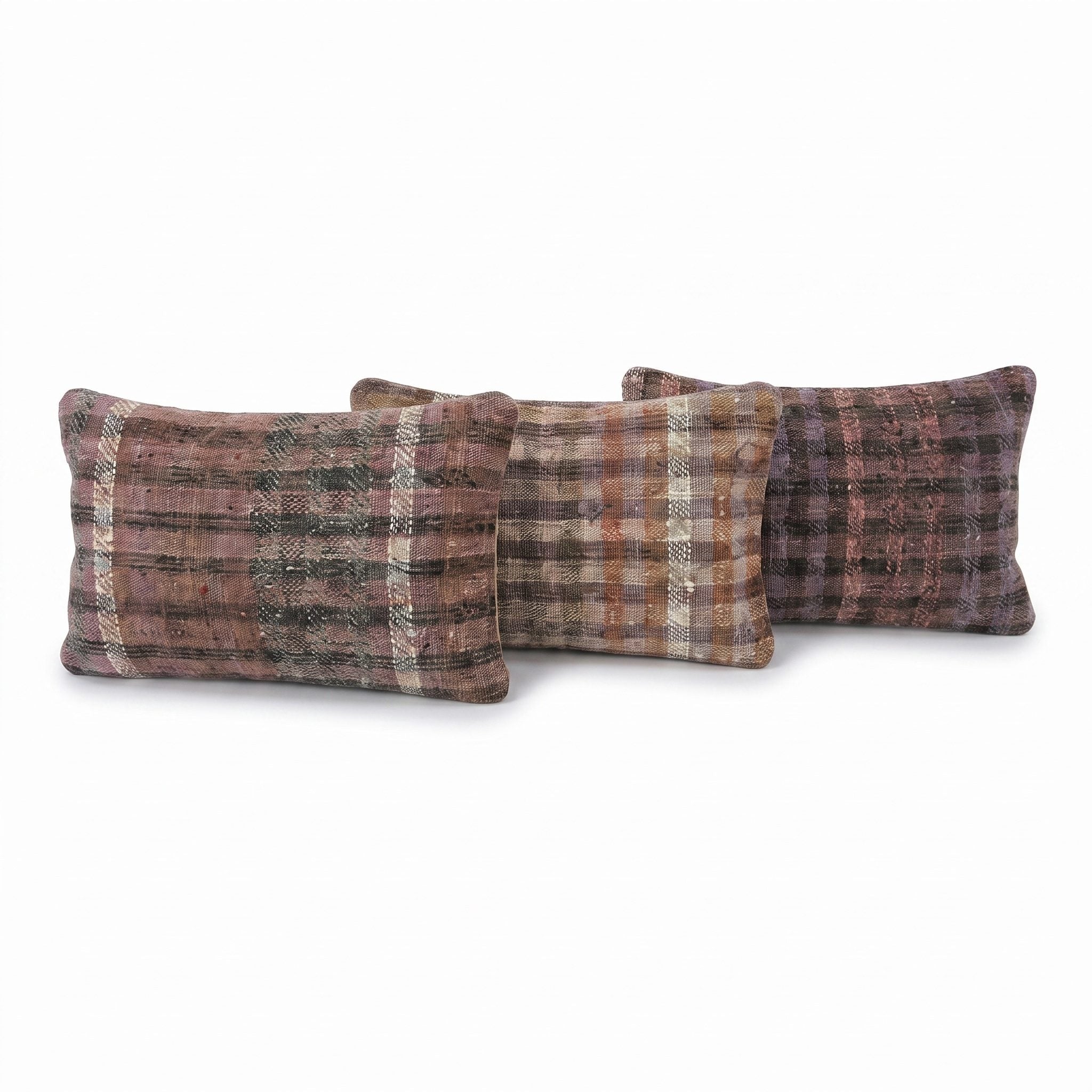 Turkish Kilim Pillow Cover Set of 3 | 16'' x 24'' - left angle