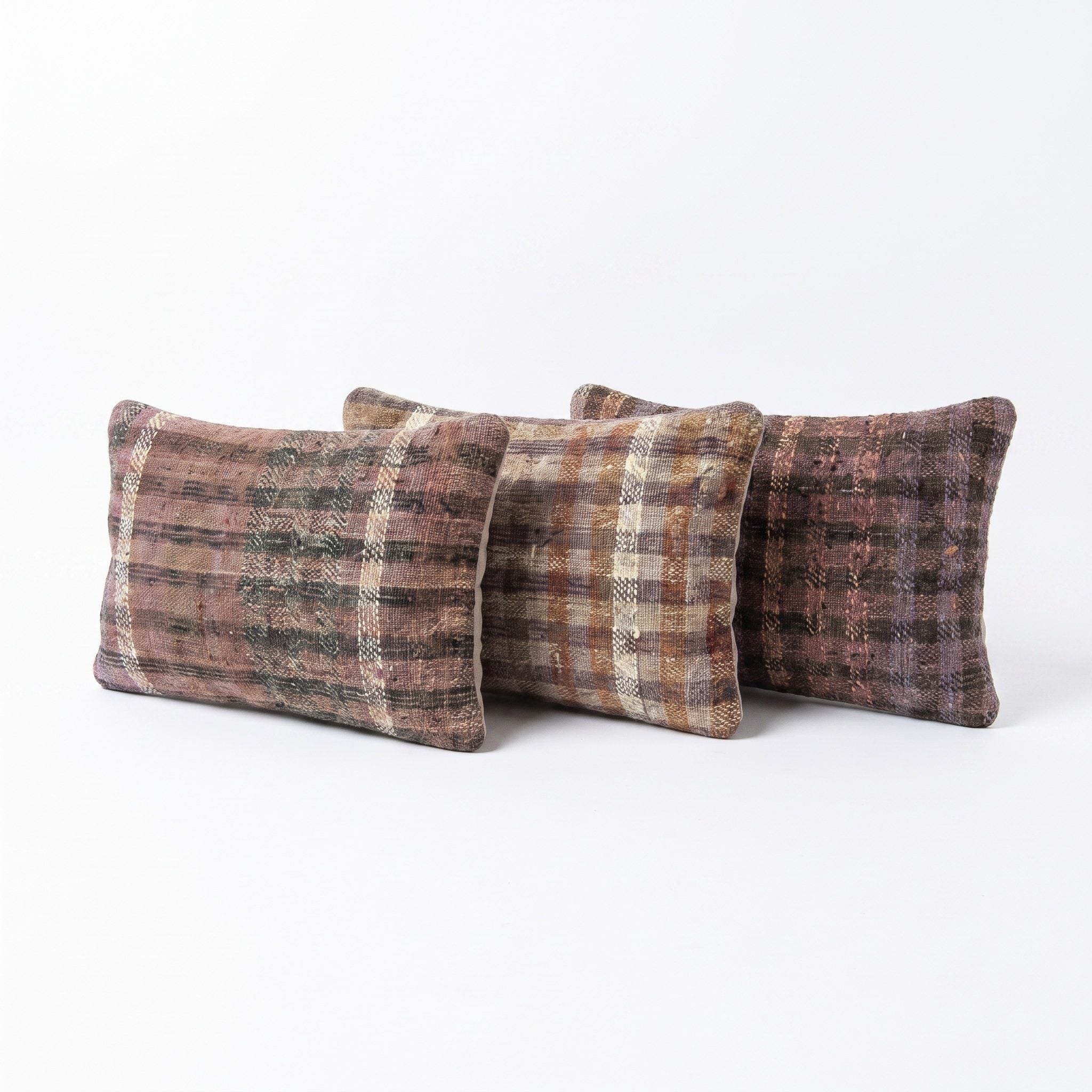 Turkish Kilim Pillow Cover Set of 3 | 16'' x 24'' - right angle