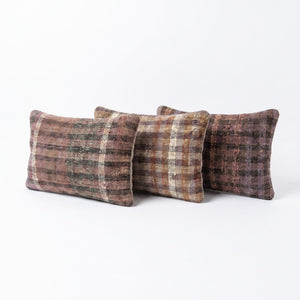 Turkish Kilim Pillow Cover Set of 3 | 16'' x 24'' - right angle
