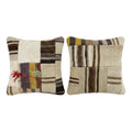 Turkish Kilim Pillow Cover Set of 2 | 20'' x 20'' - front view