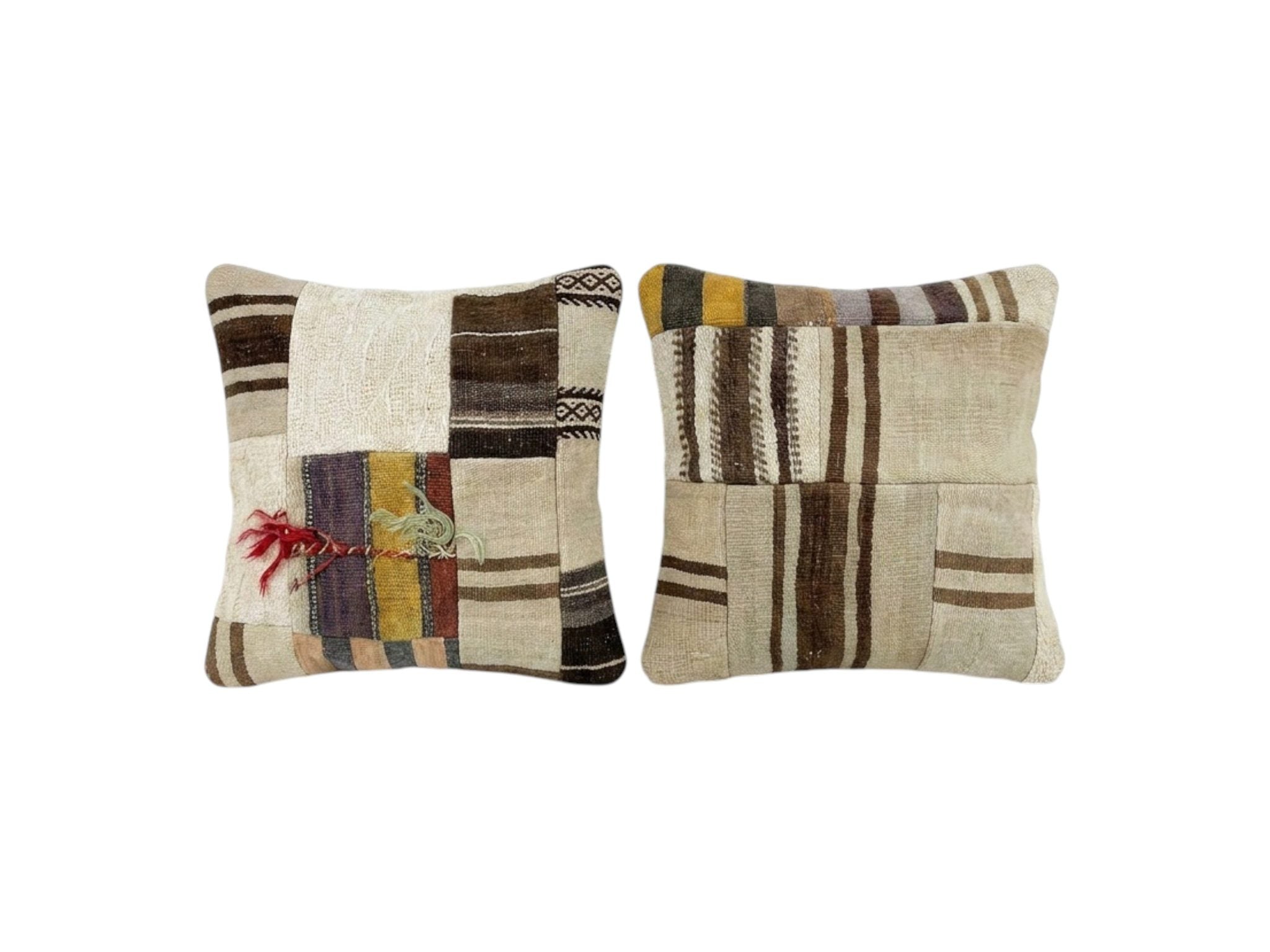 Turkish Kilim Pillow Cover Set of 2 | 20'' x 20'' - front view