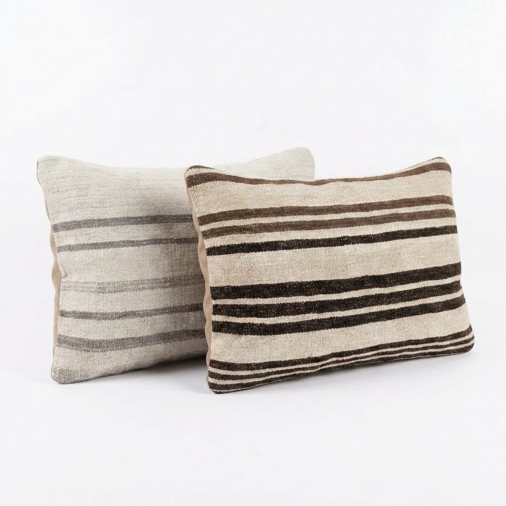 Turkish Kilim Pillow Cover Set of 2 | 16'' x 24'' - right angle