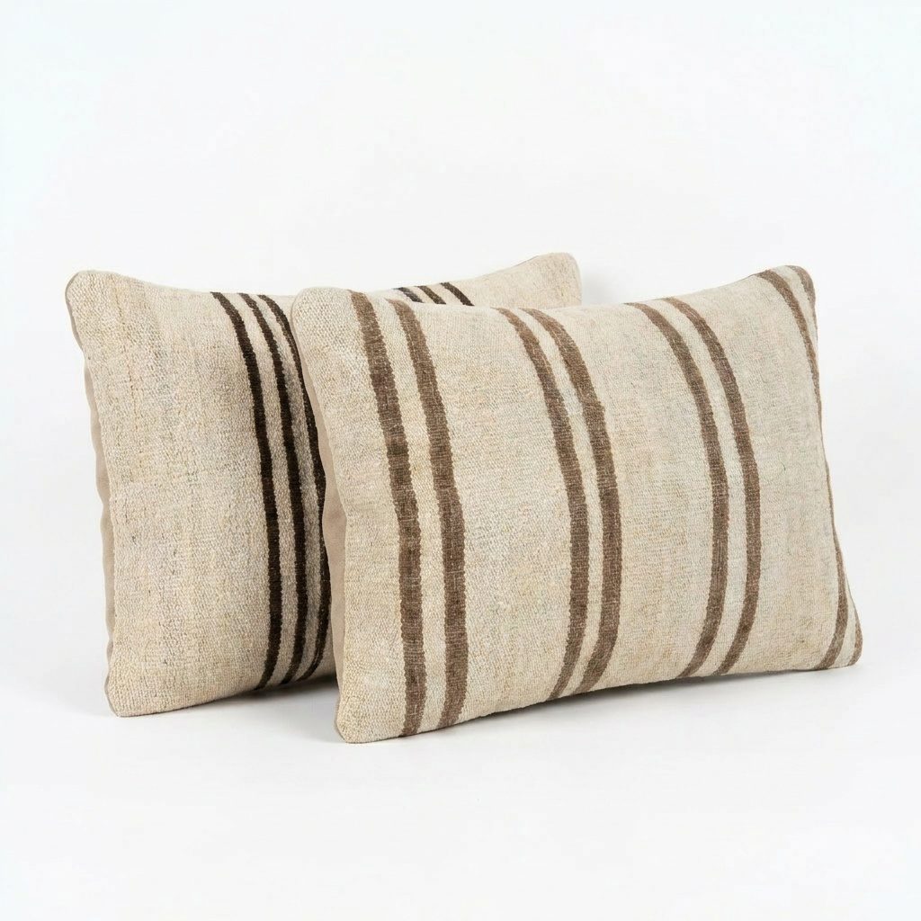Turkish Kilim Pillow Cover Set of 2 | 16'' x 24'' - right angle