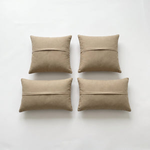 Turkish Kilim Pillow Cover Set of 4 | 20'' x 20'' & 20'' x 24'' - back with hidden zipper