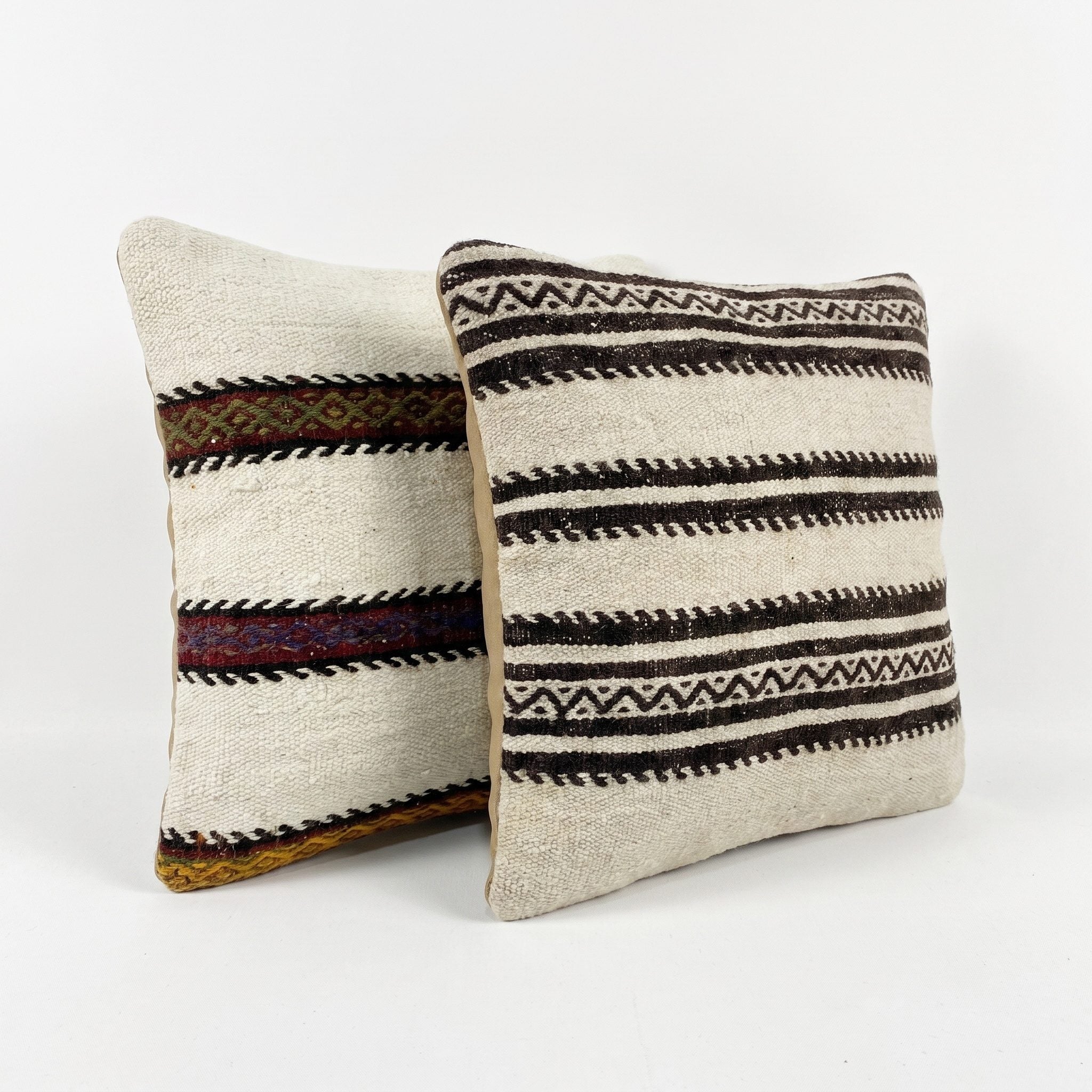 Turkish Kilim Pillow Cover Set of 2 | 20'' x 20'' - right angle