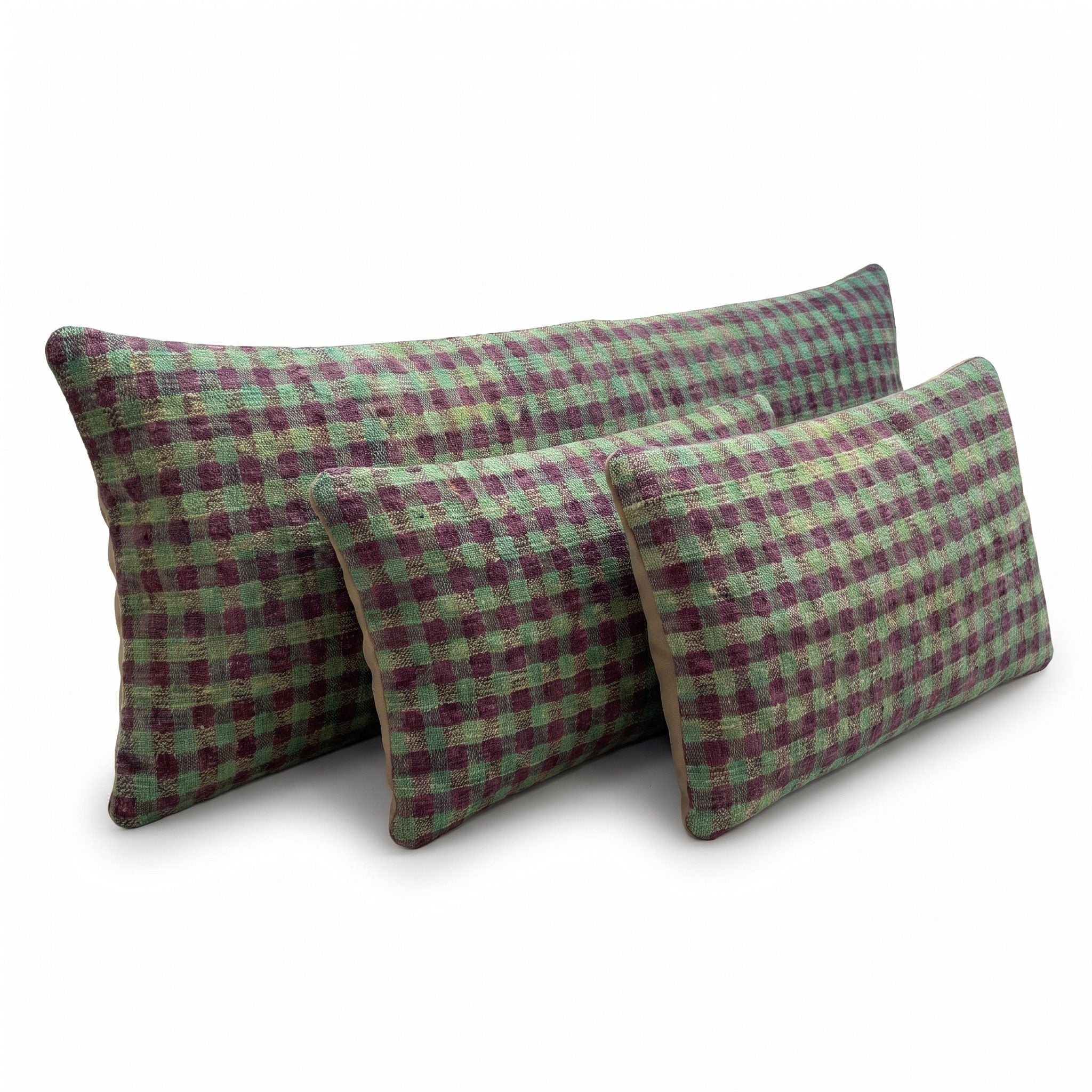 Turkish Kilim Bedding Pillow Cover Set of 3 | 16'' x 47'' & 16'' x 24'' - right angle