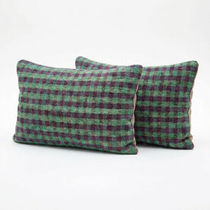 Turkish Kilim Pillow Cover Set of 2 | 16'' x 24'' - left angle