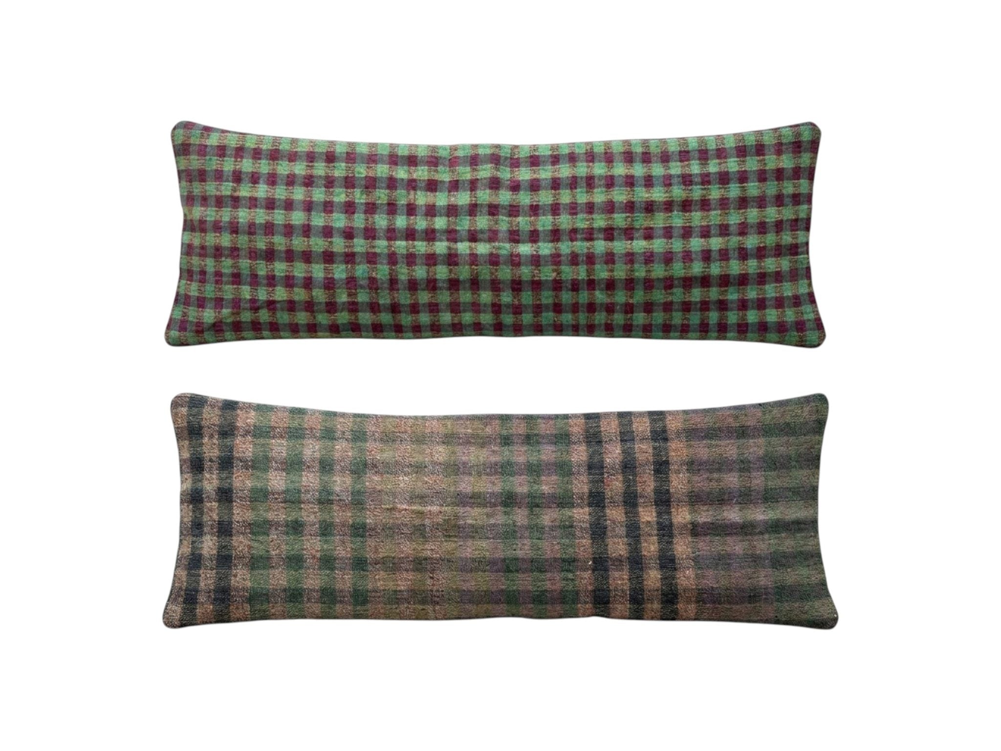 Turkish Kilim Bedding Pillow Cover Set of 2 | 16'' x 47'' - front view