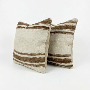 Turkish Kilim Pillow Cover Set of 2 | 20'' x 20'' - left angle