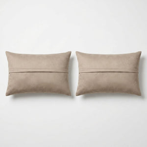 Turkish Kilim Pillow Cover Set of 2 | 16'' x 24'' - back with hidden zipper