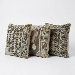 Turkish Rug Pillow Cover Set of 3 | 20'' x 20'' - left angle