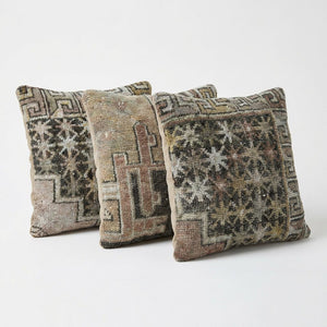 Turkish Rug Pillow Cover Set of 3 | 20'' x 20'' - right angle
