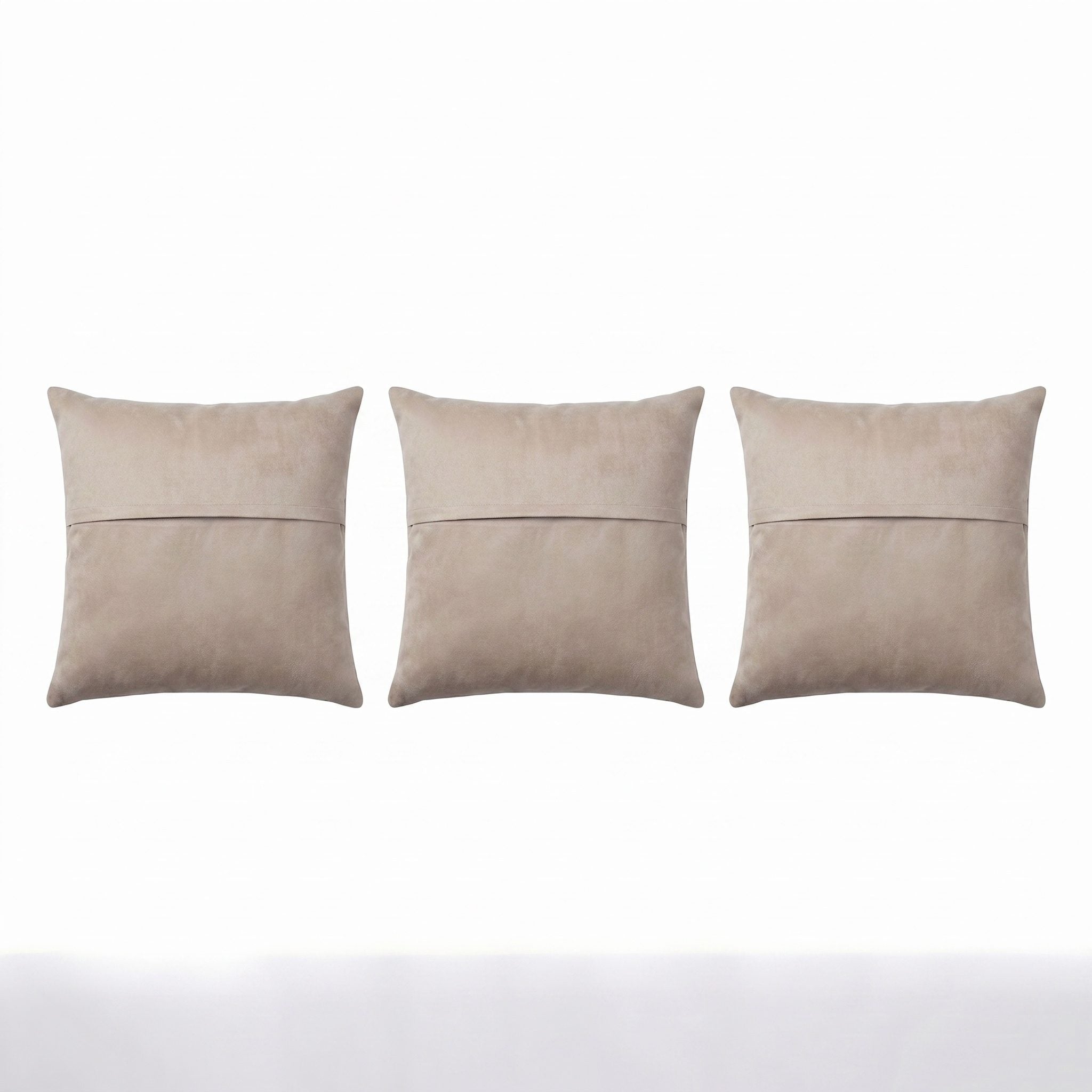 Turkish Rug Pillow Cover Set of 3 | 20'' x 20'' - back with hidden zipper