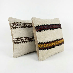 Turkish Kilim Pillow Cover Set of 2 | 16'' x 16'' - right angle