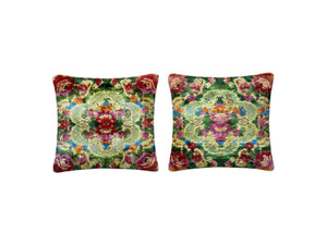 Turkish Kilim Pillow Cover Set of 2 | 15'' x 17'' & 16'' x 19'' - front view