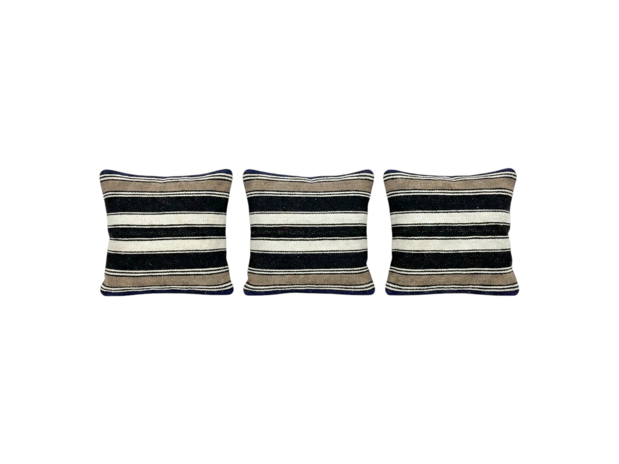 Turkish Kilim Pillow Cover Set of 3 | 16'' x 16'' - front view