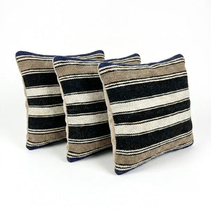 Turkish Kilim Pillow Cover Set of 3 | 16'' x 16'' - right angle