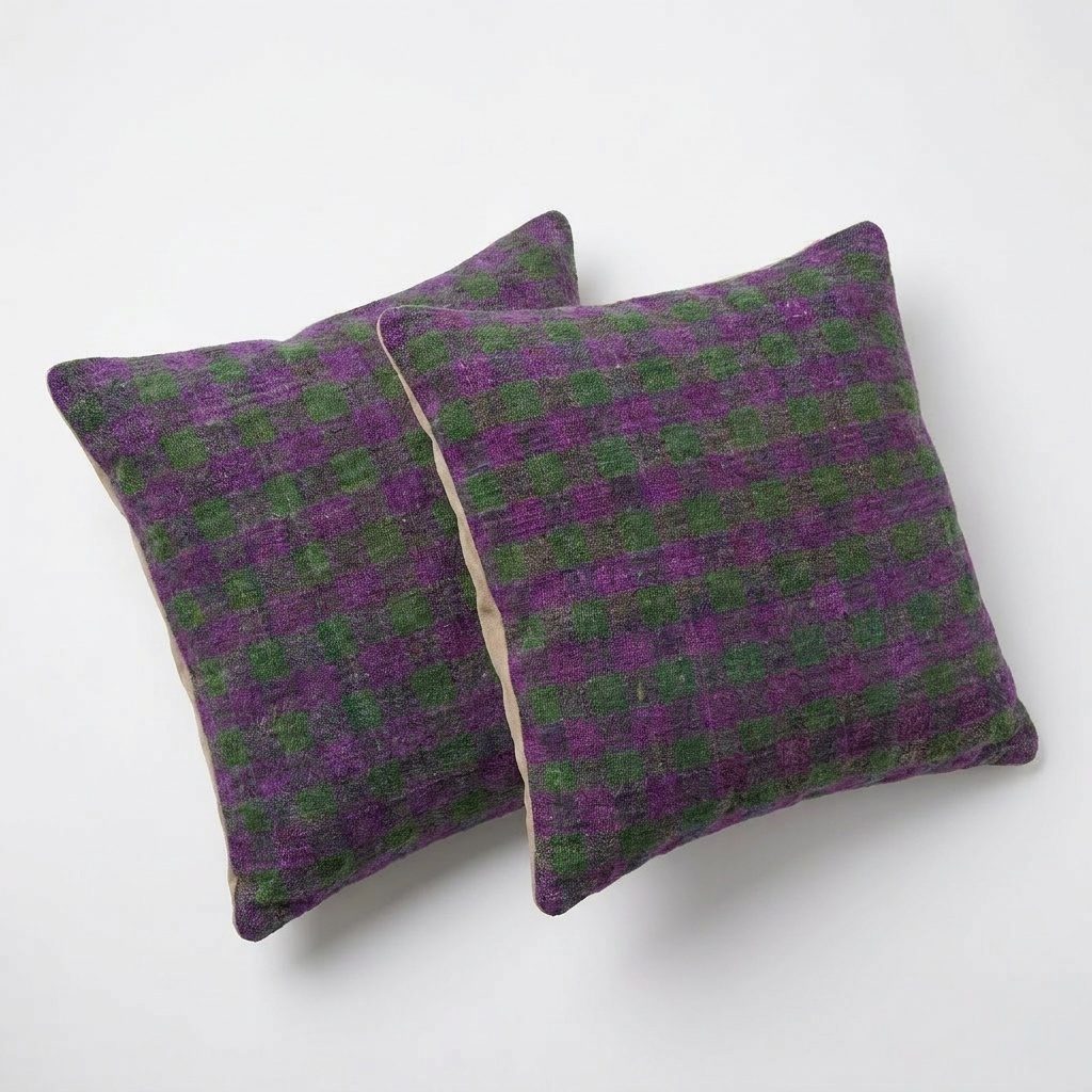 Turkish Kilim Pillow Cover Set of 2 | 16'' x 16'' - right angle