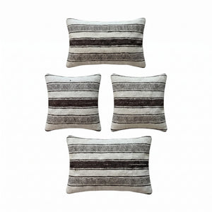 Turkish Kilim Pillow Cover Set of 4 | 16'' x 16'' & 16'' x 24'' - left angle