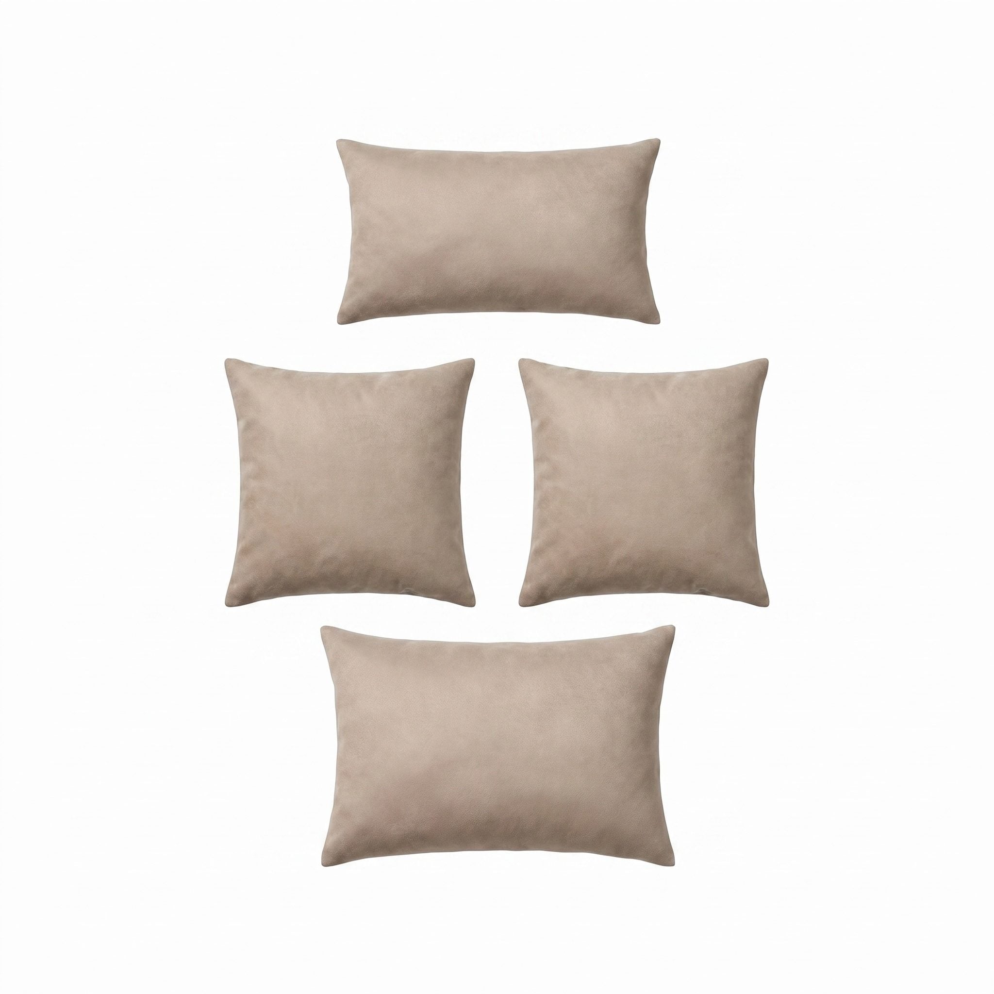 Turkish Kilim Pillow Cover Set of 4 | 16'' x 16'' & 16'' x 24'' - back with hidden zipper