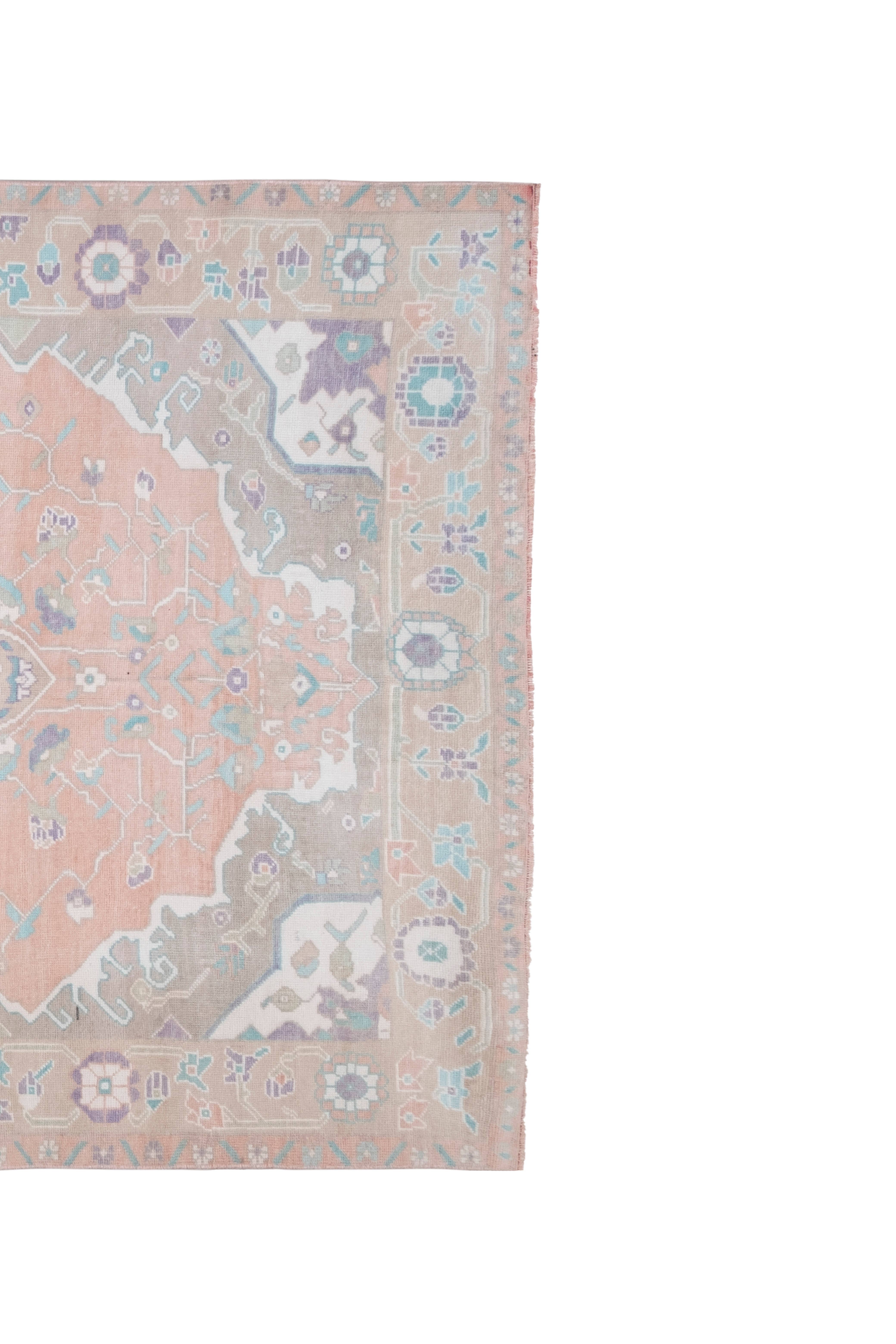Vintage Oushak Rug 5'8'' x 9'11''