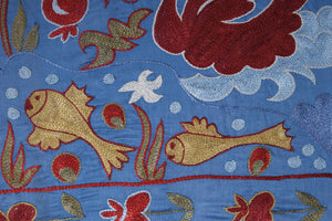Silk Suzani Table Runner | 3'6'' x 6'3''