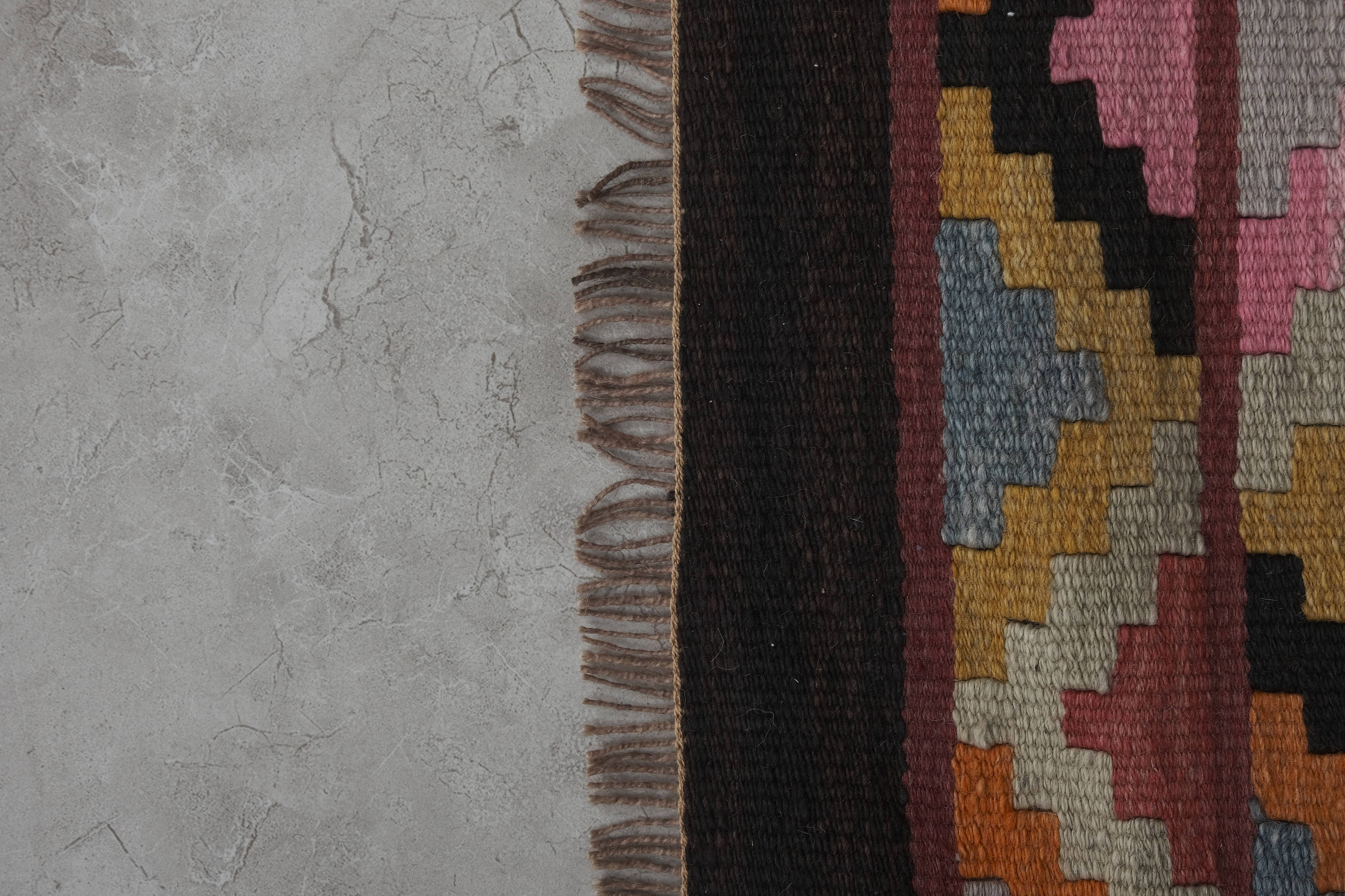 Vintage Turkish Kilim Runner 2'7'' x 14'8''