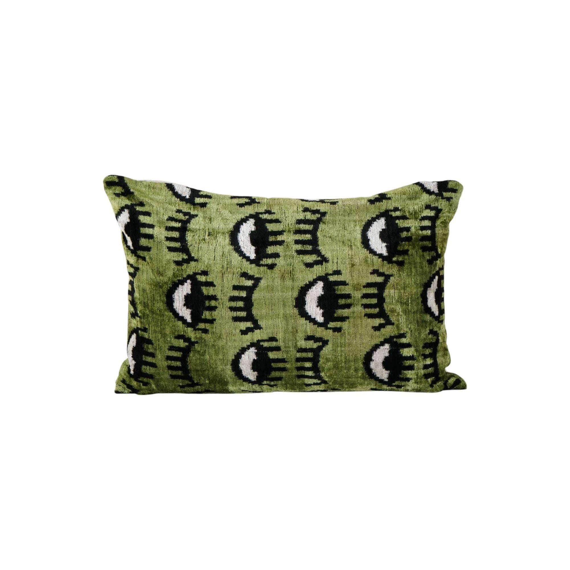 Silk Ikat Velvet Pillow Cover | 16'' x 24''